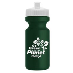 Eco-Cyclist Water Bottle 22oz_green-white