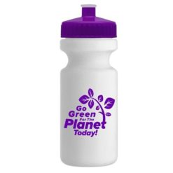 Eco-Cyclist Water Bottle 22oz_white-violet